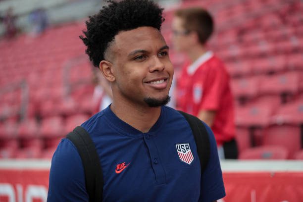 SANDY, UT - JUNE 10: Weston McKennie #8 of the United States before a game between Costa Rica and USMNT at Rio Tinto Stadium on June 10, 2021 in Sandy, Utah. (Photo by John Dorton/ISI Photos/Getty Images)