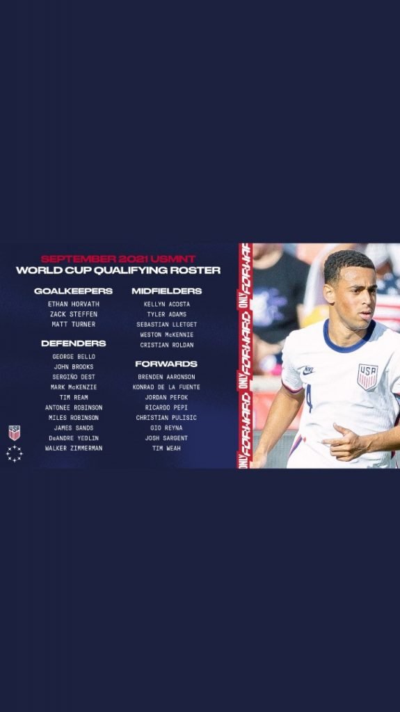 Gregg Berhalter's USMNT roster for World Cup qualifying