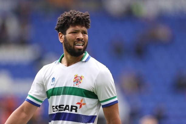 BIRKENHEAD, ENGLAND - JULY 10: Nathaniel Knight-Percival of Tranmere Rovers during the Pre-Season Friendly between Tranmere Rovers and Glasgow Rangers at Prenton Park on July 10, 2021 in Birkenhead, England. (Photo by Matthew Ashton - AMA/Getty Images)